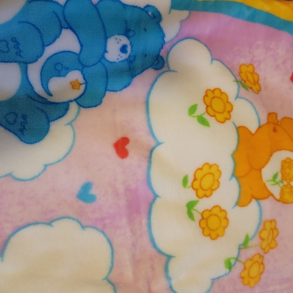 CareBears Pink and Yellow Twin Blanket 60x90 - Picture 7 of 10